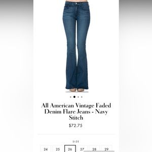 NWT flare denim size 26, medium wash, O2 denim, bought for $72.50
